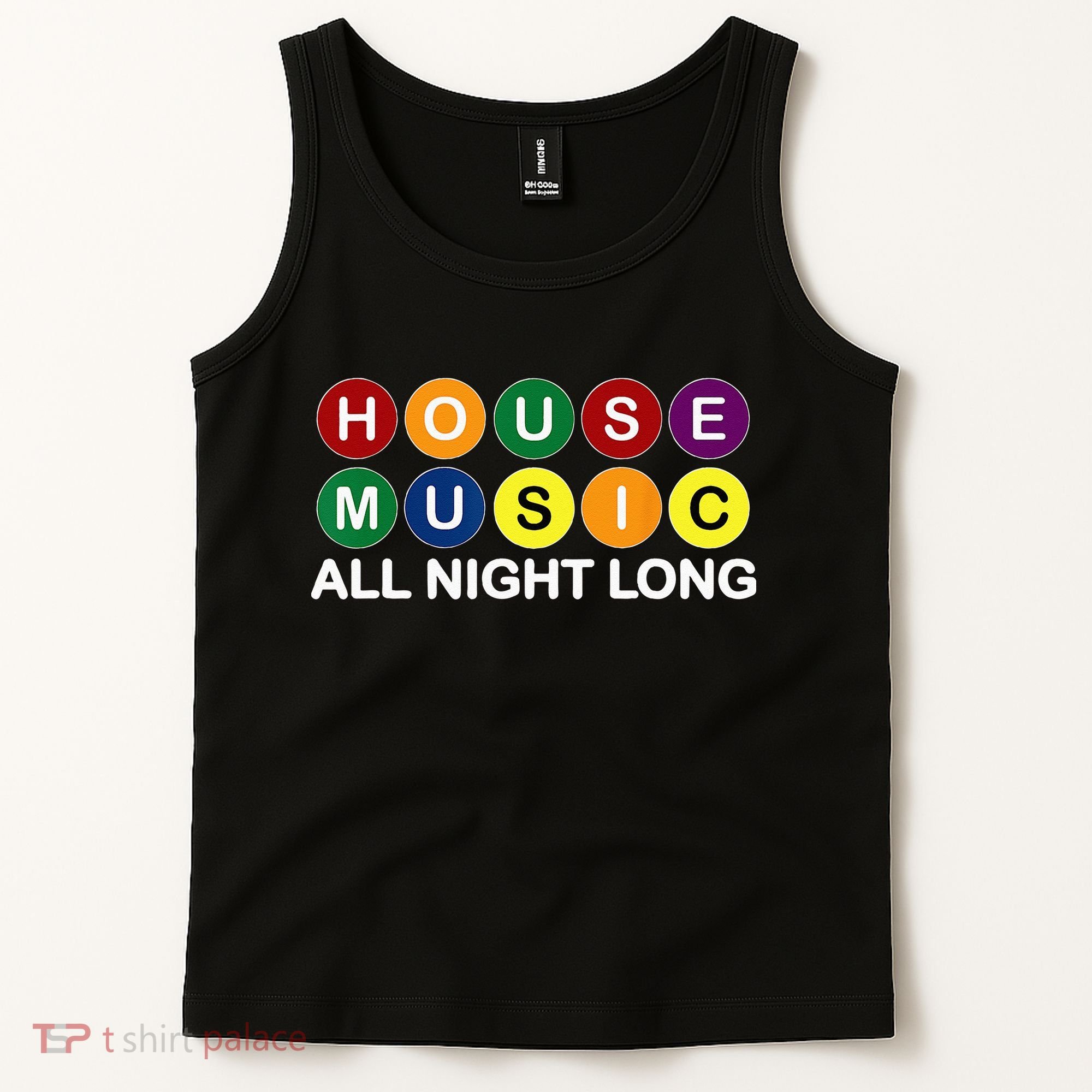 House Music All Night Long EDM DJ Tank Top