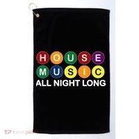 House Music All Night Long EDM DJ Golf Towel thumb 0