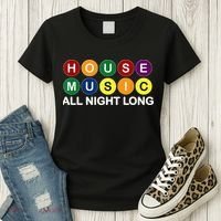 House Music All Night Long EDM DJ Women's T-Shirt thumb 3