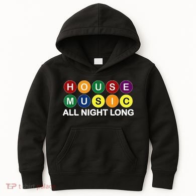 House Music All Night Long EDM DJ Kids Hoodie