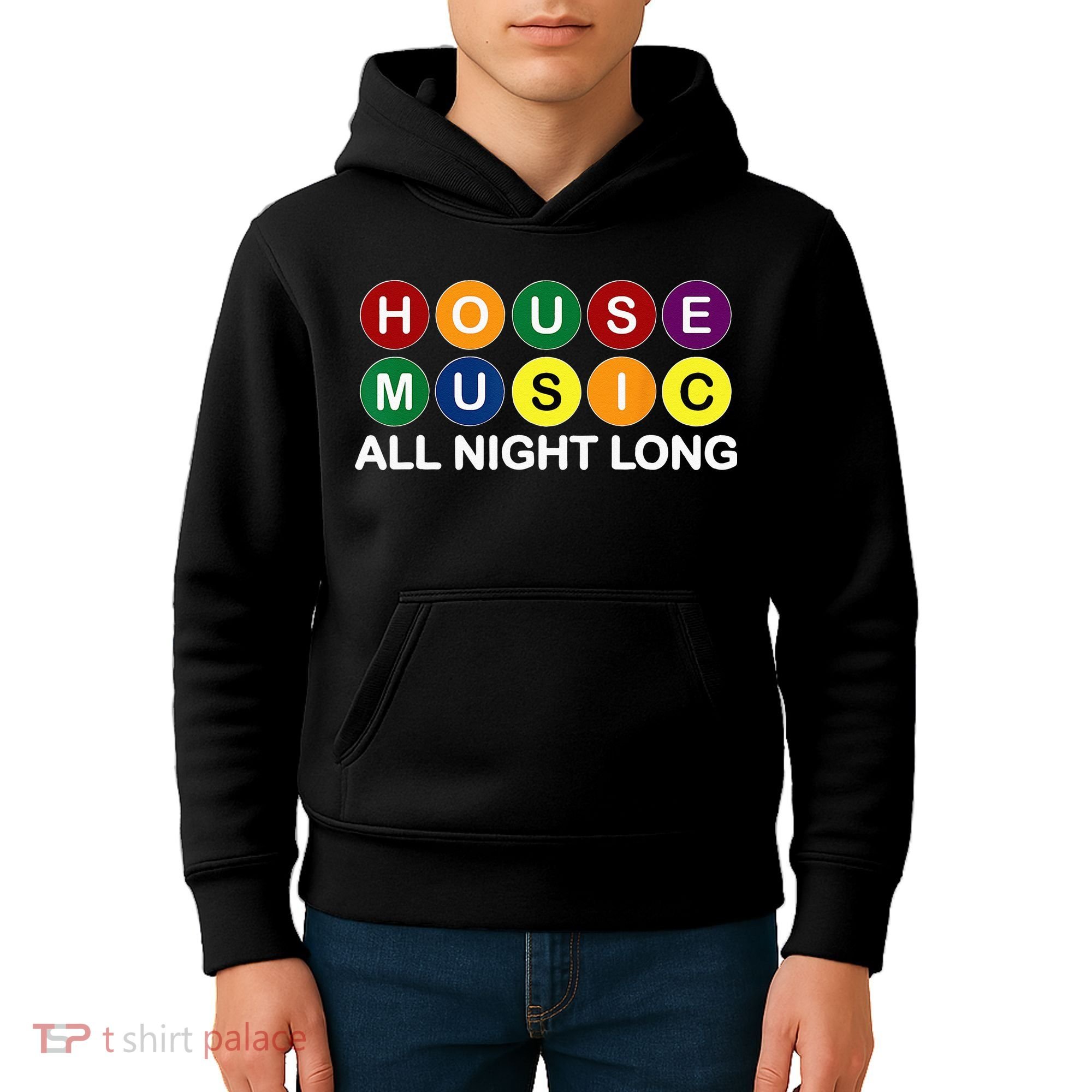 House Music All Night Long EDM DJ Kids Hoodie