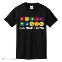 House Music All Night Long EDM DJ Kids T-Shirt thumb 0