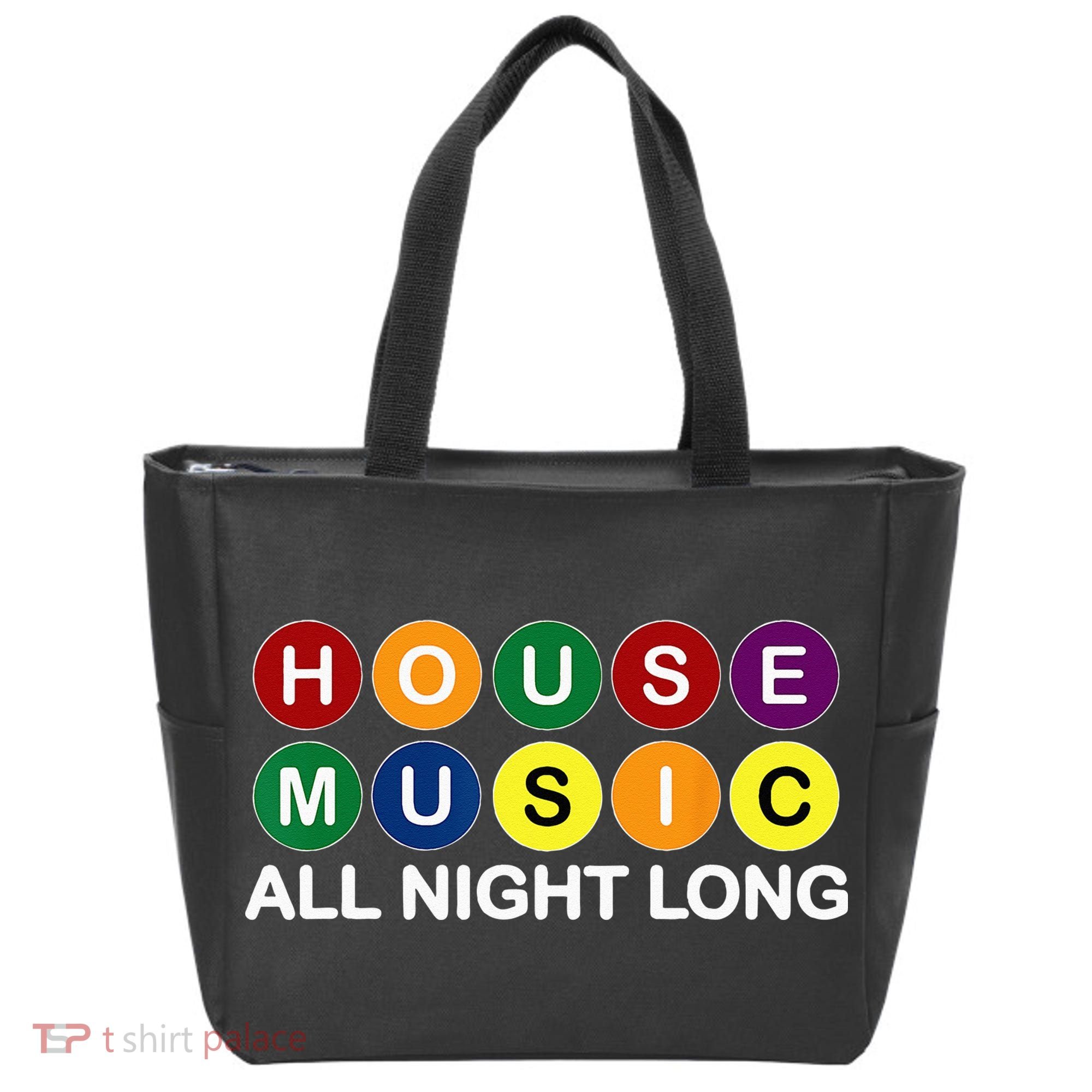 House Music All Night Long EDM DJ Tote Bag