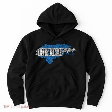 Honduran Map And Flag Souvenir Distressed Honduras Hoodie