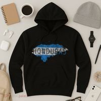 Honduran Map And Flag Souvenir Distressed Honduras Hoodie thumb 3