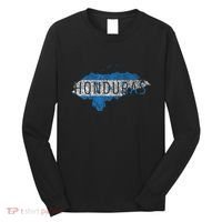 Honduran Map And Flag Souvenir Distressed Honduras Long Sleeve Shirt thumb 0