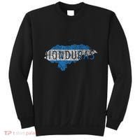 Honduran Map And Flag Souvenir Distressed Honduras Sweatshirt thumb 0