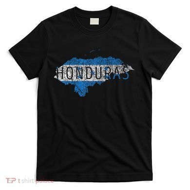 Honduran Map And Flag Souvenir Distressed Honduras T-Shirt
