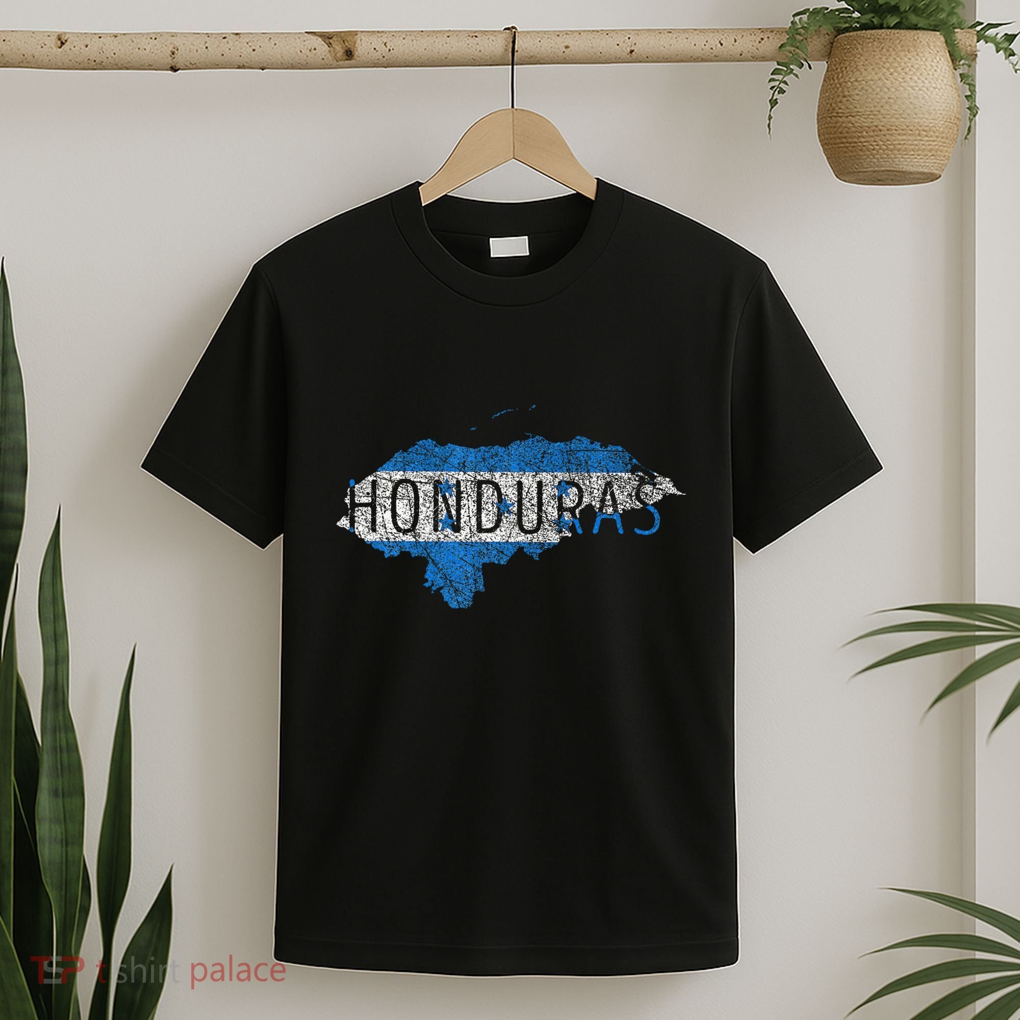 Honduran Map And Flag Souvenir Distressed Honduras T-Shirt
