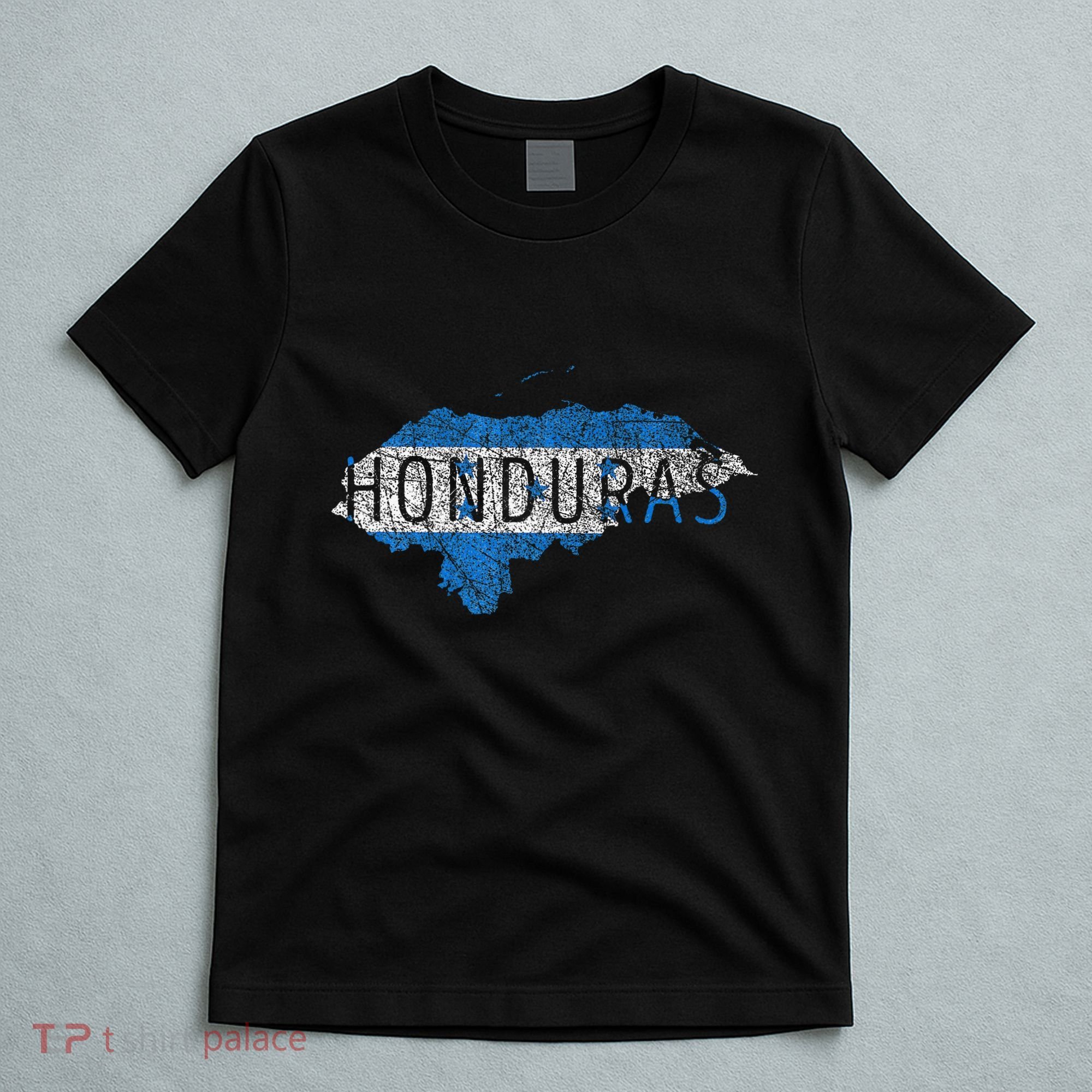 Honduran Map And Flag Souvenir Distressed Honduras T-Shirt