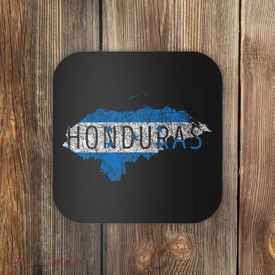 Honduran Map And Flag Souvenir Distressed Honduras Coaster