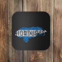 Honduran Map And Flag Souvenir Distressed Honduras Coaster thumb 0