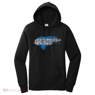 Honduran Map And Flag Souvenir Distressed Honduras Women's Hoodie