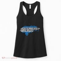 Honduran Map And Flag Souvenir Distressed Honduras Women's Tank Top thumb 0