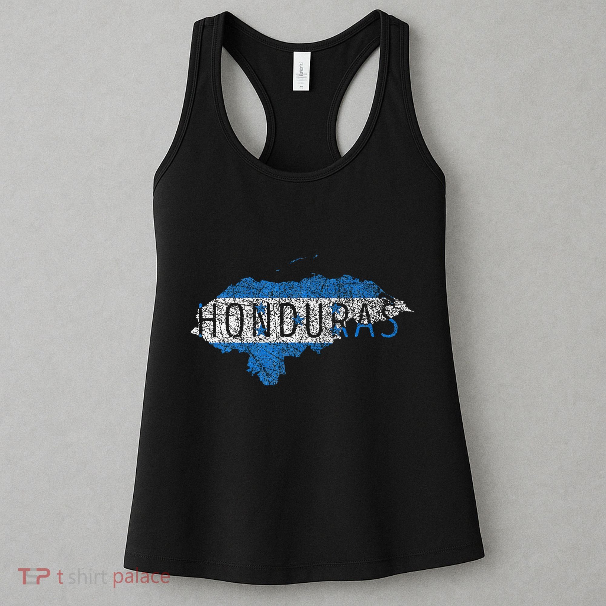 Honduran Map And Flag Souvenir Distressed Honduras Women's Tank Top