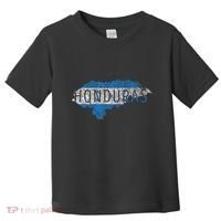 Honduran Map And Flag Souvenir Distressed Honduras Toddler T-Shirt thumb 0