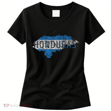 Honduran Map And Flag Souvenir Distressed Honduras Women's T-Shirt