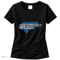 Honduran Map And Flag Souvenir Distressed Honduras Women's T-Shirt thumb 0