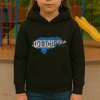 Honduran Map And Flag Souvenir Distressed Honduras Kids Hoodie thumb 3