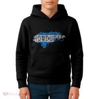 Honduran Map And Flag Souvenir Distressed Honduras Kids Hoodie thumb 4