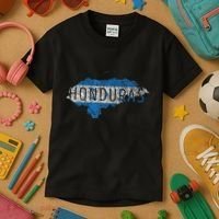 Honduran Map And Flag Souvenir Distressed Honduras Kids T-Shirt thumb 3
