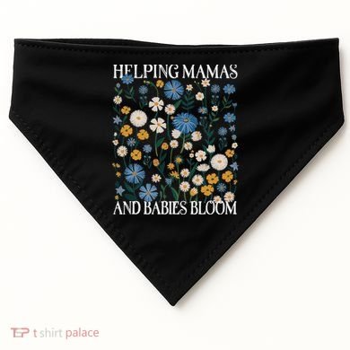 Helping Mamas And Babies Bloom Wildflowers Floral Boho USA-Made Doggie Bandana