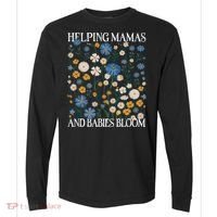 Helping Mamas And Babies Bloom Wildflowers Floral Boho Comfort Colors Heavyweight Long Sleeve T-Shirt thumb 0