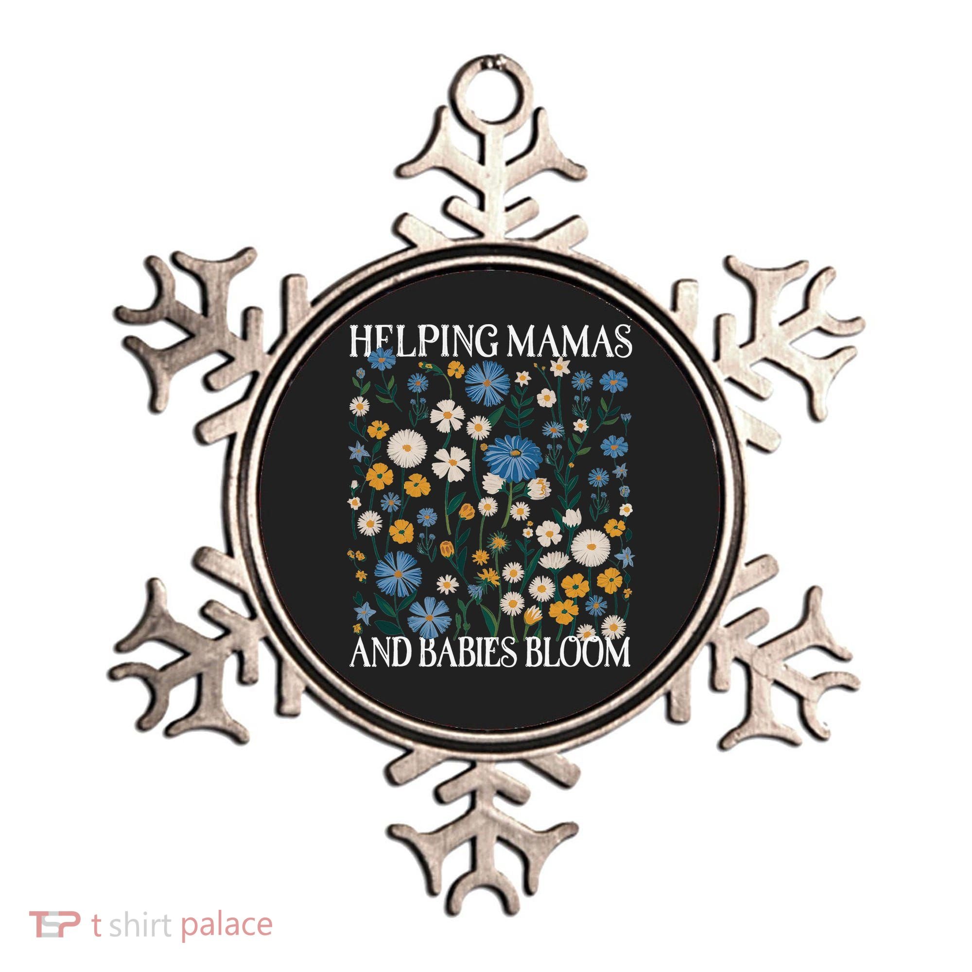 Helping Mamas And Babies Bloom Wildflowers Floral Boho Ornament