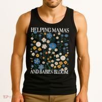 Helping Mamas And Babies Bloom Wildflowers Floral Boho Tank Top thumb 3
