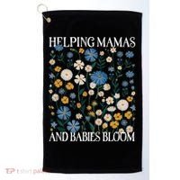 Helping Mamas And Babies Bloom Wildflowers Floral Boho Golf Towel thumb 0
