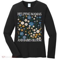 Helping Mamas And Babies Bloom Wildflowers Floral Boho Women's Long Sleeve Shirt thumb 0