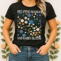 Helping Mamas And Babies Bloom Wildflowers Floral Boho Women's T-Shirt thumb 2