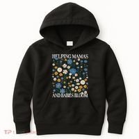 Helping Mamas And Babies Bloom Wildflowers Floral Boho Kids Hoodie thumb 0