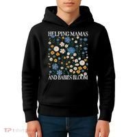 Helping Mamas And Babies Bloom Wildflowers Floral Boho Kids Hoodie thumb 4