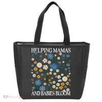 Helping Mamas And Babies Bloom Wildflowers Floral Boho Tote Bag thumb 0