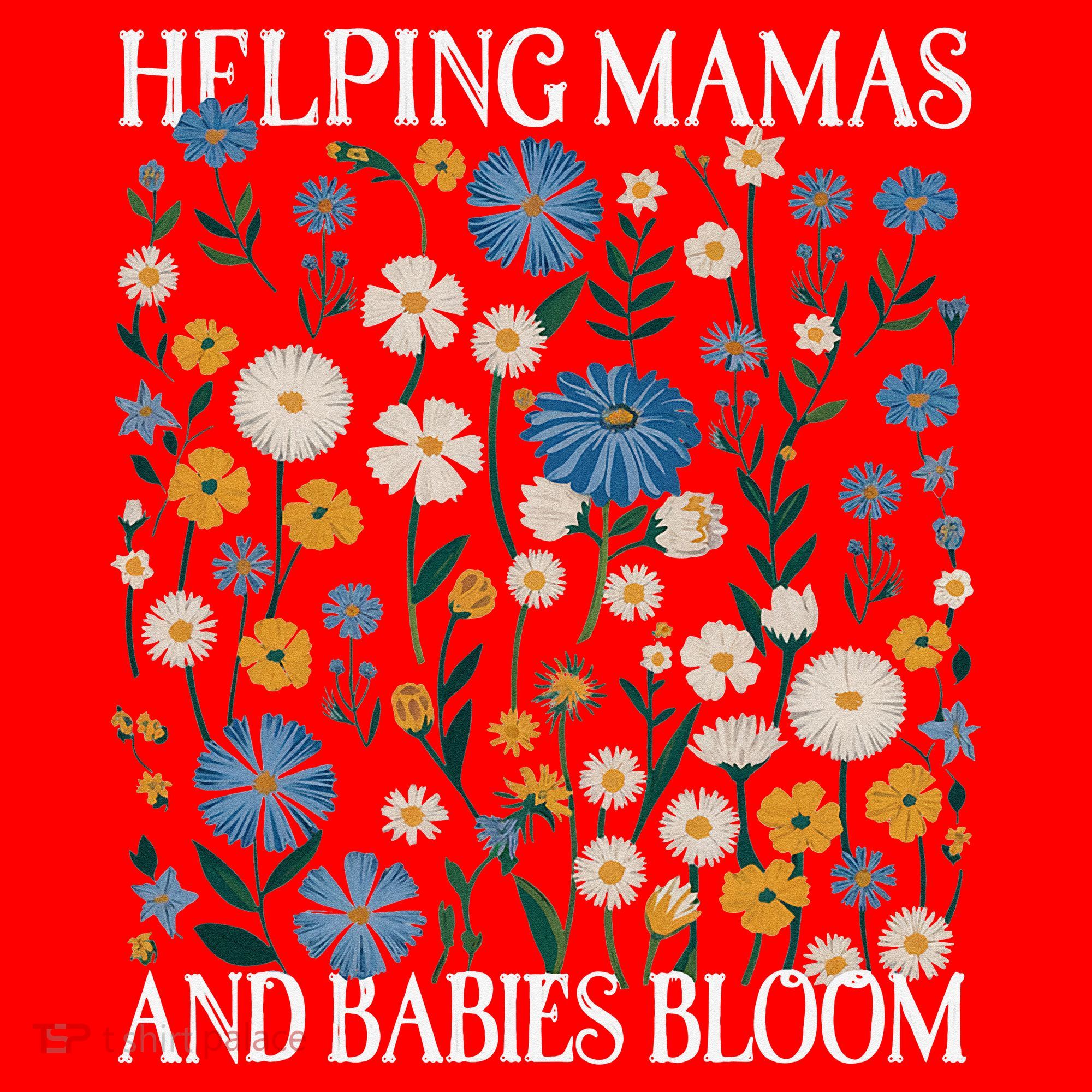 Helping Mamas And Babies Bloom Wildflowers Floral Boho Santa Hat