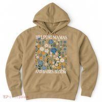 Helping Mamas And Babies Bloom Wildflowers Floral Boho Hoodie thumb 0