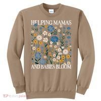 Helping Mamas And Babies Bloom Wildflowers Floral Boho Sweatshirt thumb 0