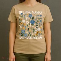 Helping Mamas And Babies Bloom Wildflowers Floral Boho T-Shirt thumb 4
