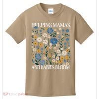 Helping Mamas And Babies Bloom Wildflowers Floral Boho Kids T-Shirt thumb 0