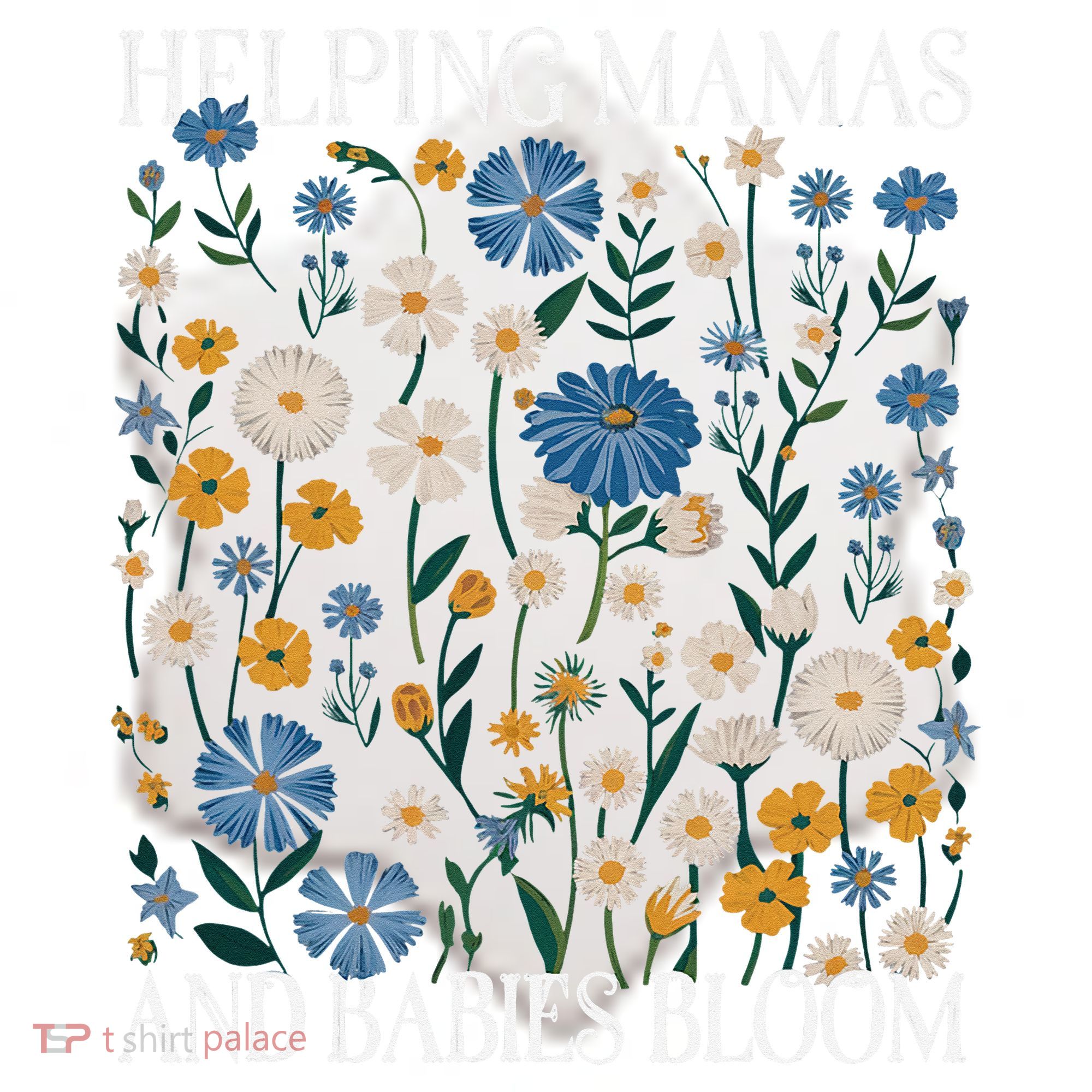 Helping Mamas And Babies Bloom Wildflowers Floral Boho Ceramic Ornament