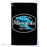 Half Moon Bay Mavericks Beach Surfing Gift Travel Gift Golf Towel thumb 0