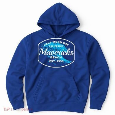 Half Moon Bay Mavericks Beach Surfing Gift Travel Gift Hoodie
