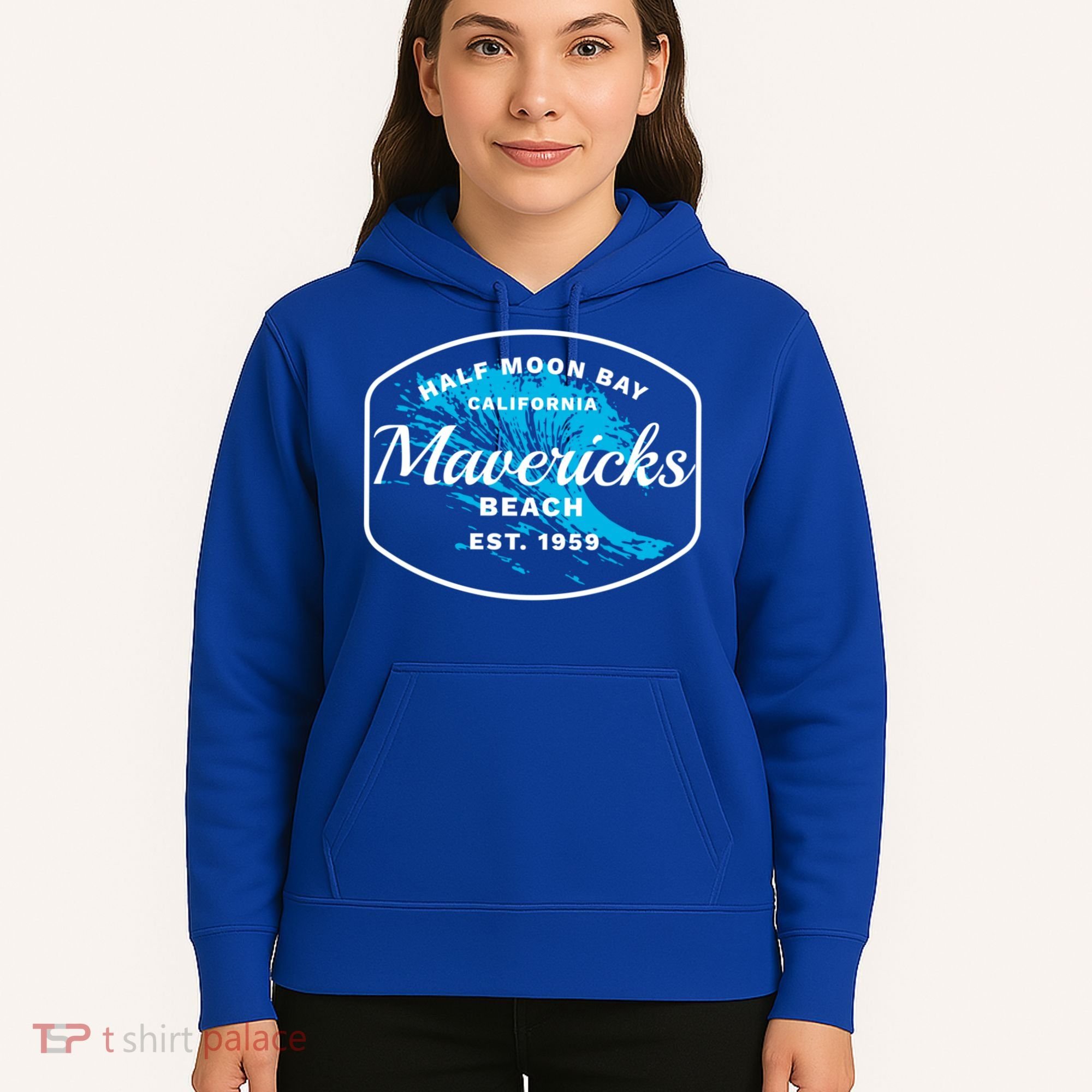 Half Moon Bay Mavericks Beach Surfing Gift Travel Gift Hoodie