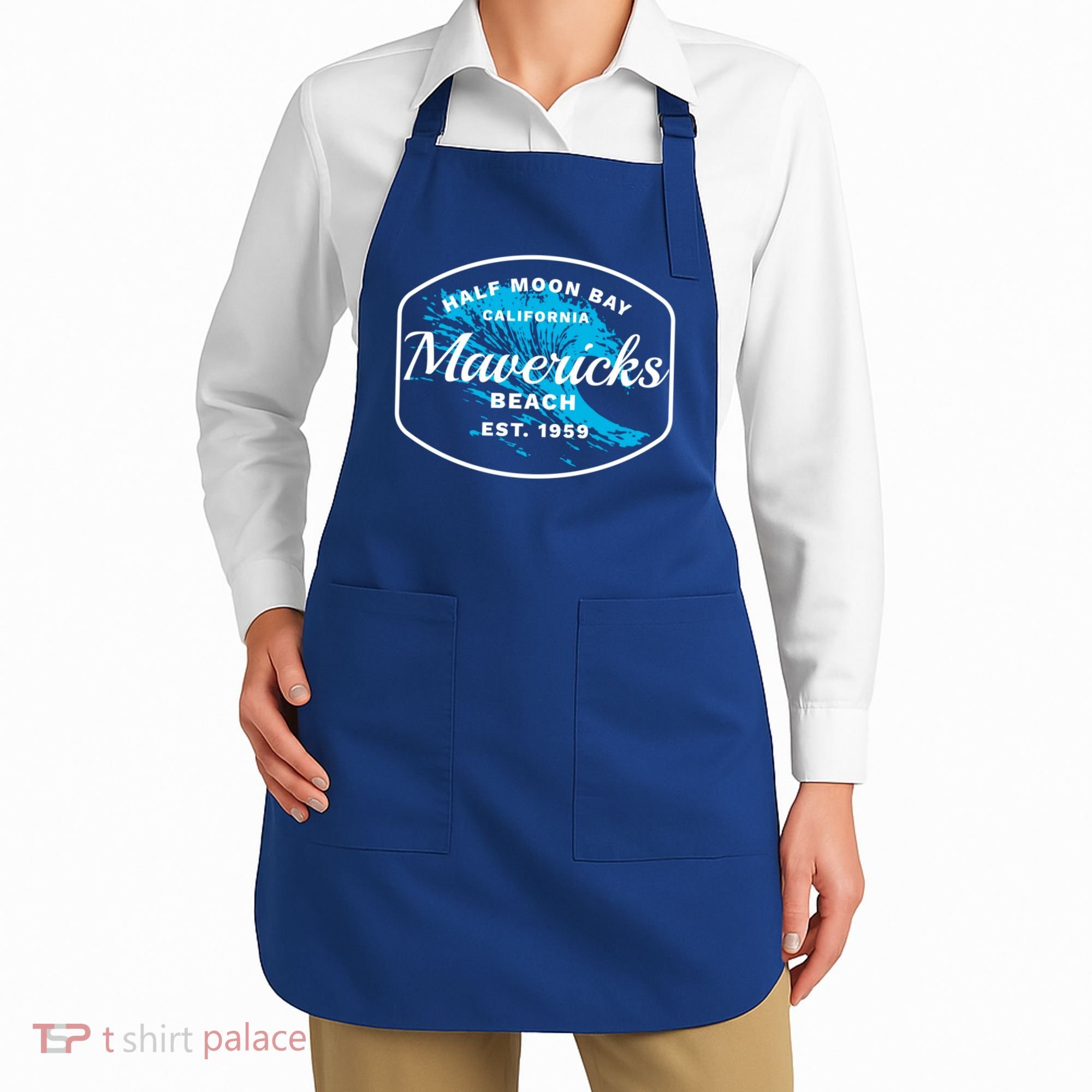 Half Moon Bay Mavericks Beach Surfing Gift Travel Gift Apron
