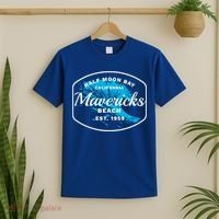 Half Moon Bay Mavericks Beach Surfing Gift Travel Gift T-Shirt thumb 2