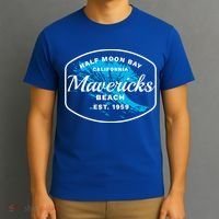 Half Moon Bay Mavericks Beach Surfing Gift Travel Gift T-Shirt thumb 3