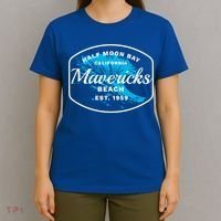 Half Moon Bay Mavericks Beach Surfing Gift Travel Gift T-Shirt thumb 4