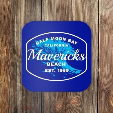 Half Moon Bay Mavericks Beach Surfing Gift Travel Gift Coaster