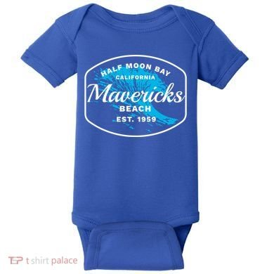 Half Moon Bay Mavericks Beach Surfing Gift Travel Gift Baby Bodysuit
